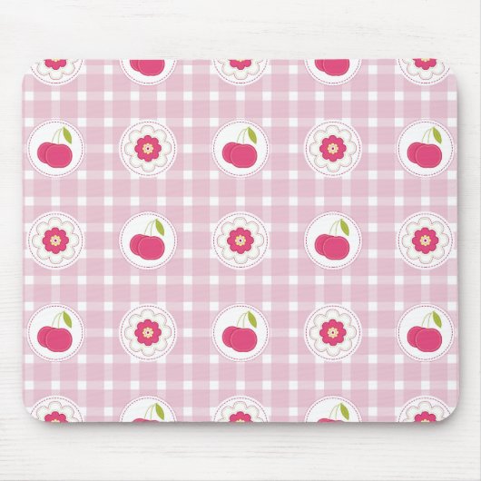Cherry Picnic Mousepad Muismat (Voorkant)
