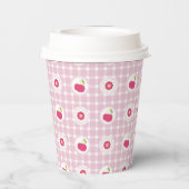 Cherry Picnic Paper Cups Papieren Bekers (Achterkant)