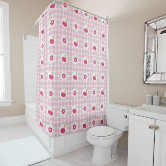 Cherry Picnic Shower Curtain Douchegordijn (In situ)