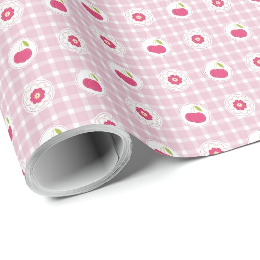 Cherry Picnic Wrapping Paper Cadeaupapier (Rol Hoek)