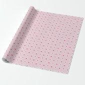 Cherry Picnic Wrapping Paper Cadeaupapier (Uitgerold)