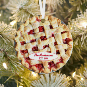 Cherry Pie Baker gepersonaliseerd Metalen Ornament