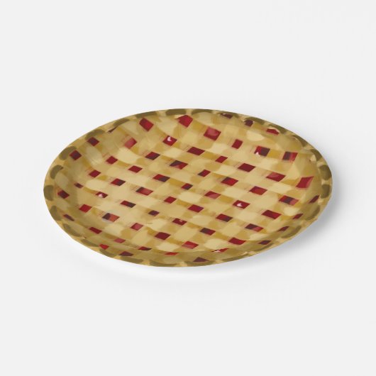 Cherry Pie Bakkerij Picknick Party Papieren Bordje (Gekanteld)