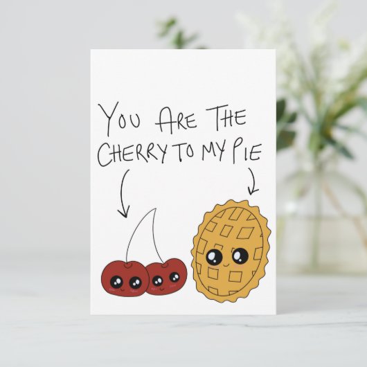 Cherry pie bedankkaart (Staand voorkant)