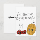 Cherry pie bedankkaart (Voorkant / Achterkant)