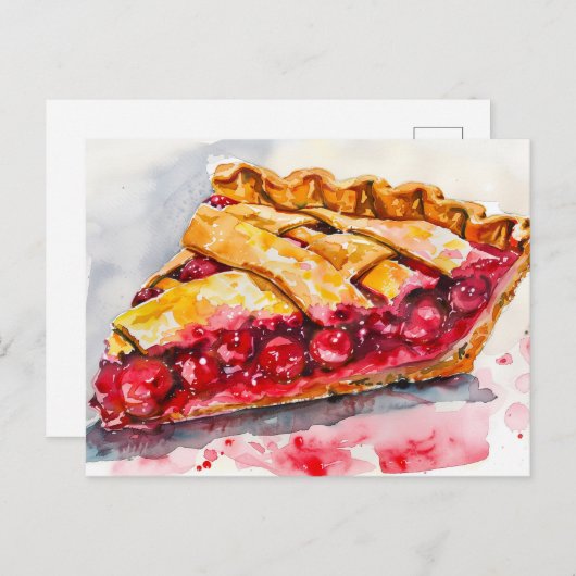 Cherry Pie Briefkaart (Voorkant / Achterkant)