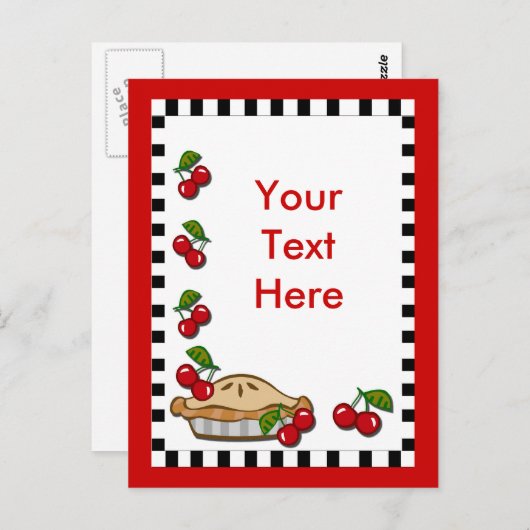 Cherry Pie Day Februari 20 Briefkaart (Voorkant / Achterkant)