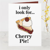 Cherry Pie Dessert Party Kaart (Gele Bloem)