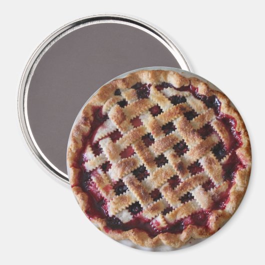 Cherry Pie Dessert Refkoelkast Magnet (Voorkant / Achterkant)