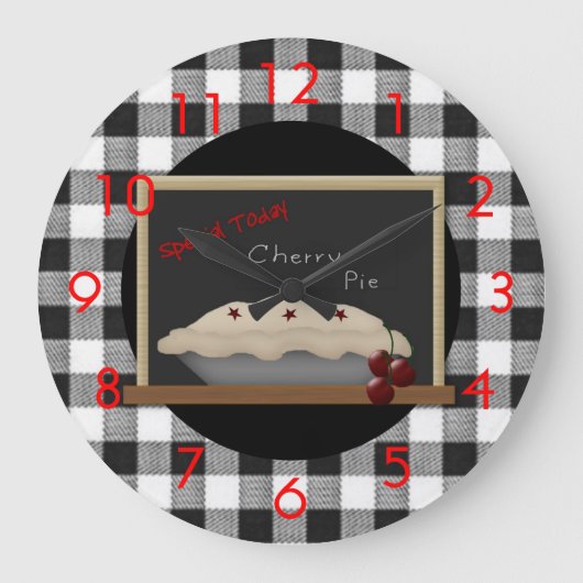 Cherry Pie Diner Wall klok (Voorkant)