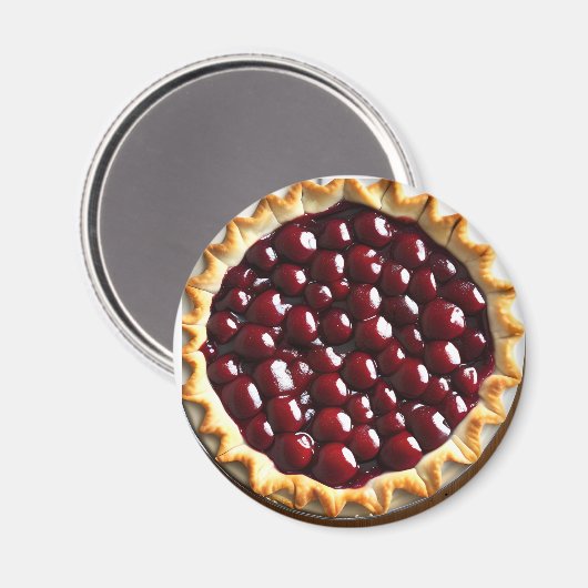 Cherry Pie en Fancy korst Magneet (Voorkant / Achterkant)