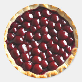 Cherry Pie en Fancy korst Ronde Sticker