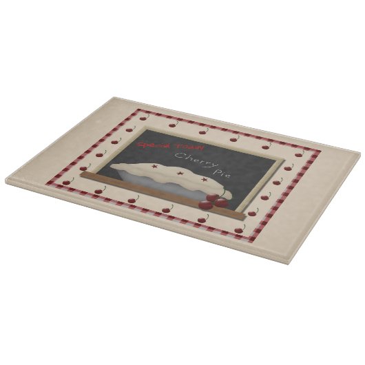 Cherry Pie Glass snijplank (Hoek)