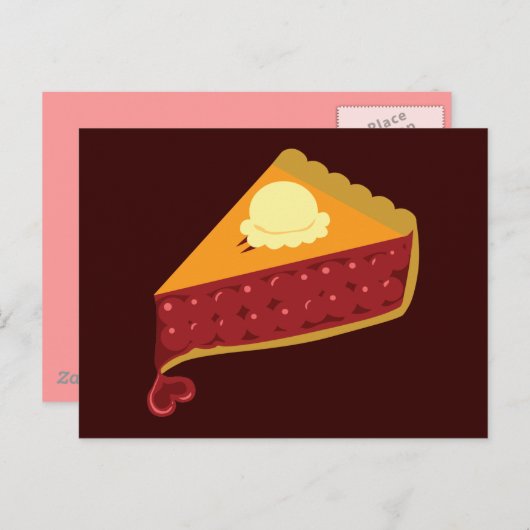 Cherry Pie Heart Briefkaart (Voorkant / Achterkant)
