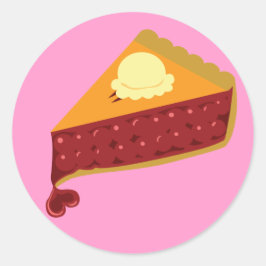 Cherry Pie Heart Ronde Sticker