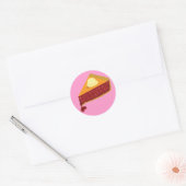 Cherry Pie Heart Ronde Sticker (Envelop)