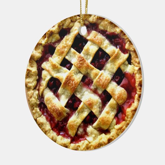 Cherry Pie Keramisch Ornament (Links)