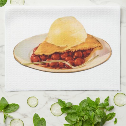 Cherry Pie keukenhanddoek (Gevouwen)