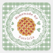 Cherry Pie Master baker  Vierkante Sticker (Voorkant)