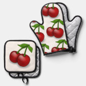 Cherry Pie Ovenwant & Pannenlap Set (Voorkant / Achterkant)