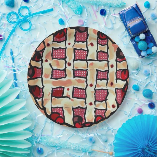 Cherry Pie Papieren Bordje (Feest)