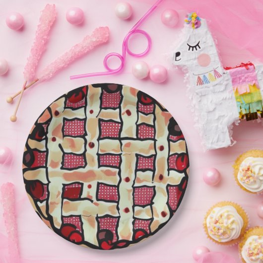 Cherry Pie Papieren Bordje (Feest)