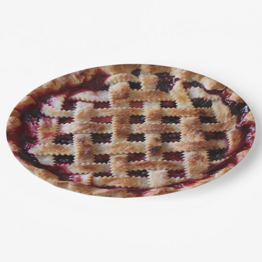 Cherry Pie Party Papier Borden Papieren Bordje (Gekanteld)