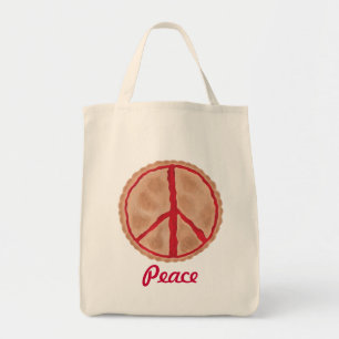 Cherry Pie Peace Sign, Canvas tassen