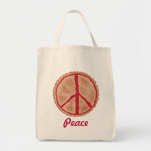 Cherry Pie Peace Sign, Canvas tassen (Voorkant)