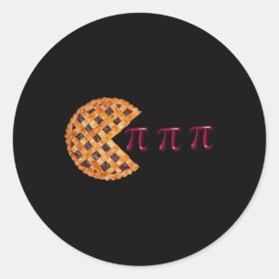 Cherry Pie Pi Dag 3.14 Symbool Wiskunde Geek Teach Ronde Sticker