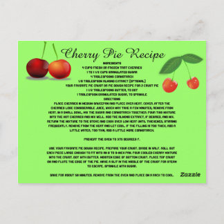 Cherry Pie Recept Fruit Snoepjes Dessert Cook Briefkaart