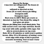 Cherry Pie recept Labels (Voorkant)