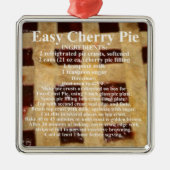 Cherry Pie Recept Metalen Ornament (Voorkant)