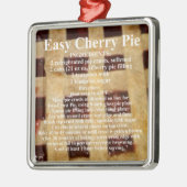 Cherry Pie Recept Metalen Ornament (Links)
