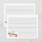 Cherry Pie Recipe Card Briefkaart (Voorkant / Achterkant)