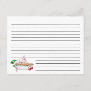 Cherry Pie Recipe Card Briefkaart