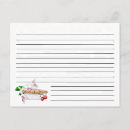 Cherry Pie Recipe Card Briefkaart
