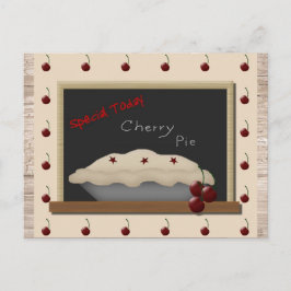 Cherry Pie Recipe-kaarten Briefkaart