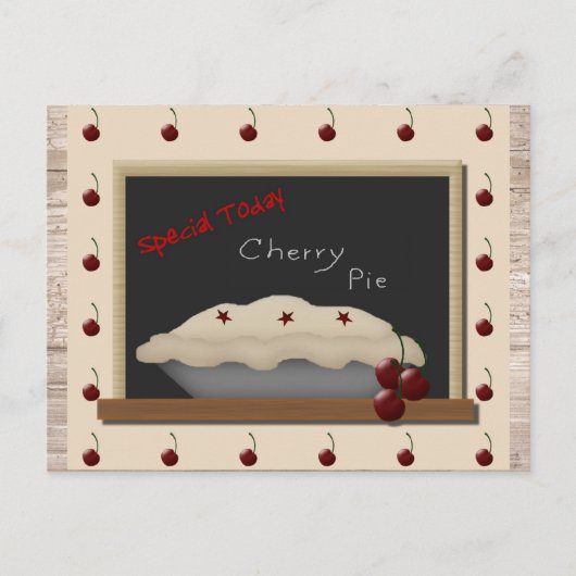 Cherry Pie Recipe-kaarten Briefkaart (Voorkant)