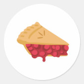 Cherry Pie Ronde Sticker (Voorkant)