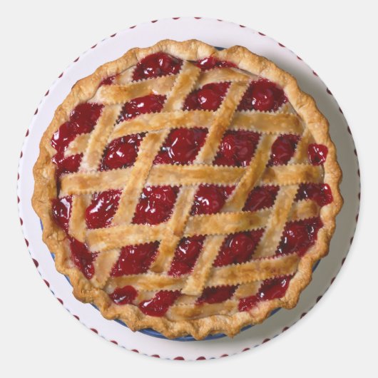Cherry Pie Ronde Sticker (Voorkant)