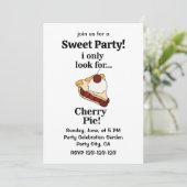 Cherry Pie Schattige Sweet Party Kaart (Staand voorkant)