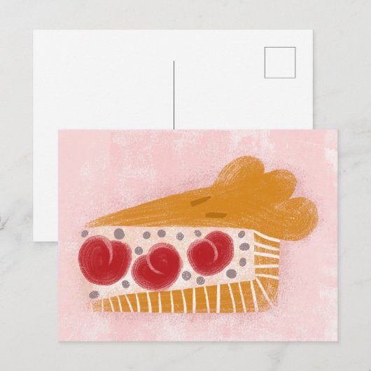 Cherry Pie Slice Briefkaart (Voorkant / Achterkant)