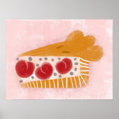Cherry Pie Slice Poster kunst aan de muur (Voorkant)