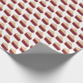 Cherry Pie Slice | Waterverf Illustratie van leven Cadeaupapier (Hoek)