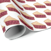 Cherry Pie Slice | Waterverf Illustratie van leven Cadeaupapier (Rol Hoek)