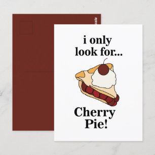 Cherry Pie Sweet Funny Briefkaart