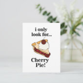 Cherry Pie Sweet Funny Briefkaart (Staand voorkant)