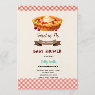 Cherry pie-uitnodiging kaart