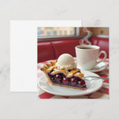 Cherry Pie, Vanilla Ice Cream & Koffie (Voorkant / Achterkant)